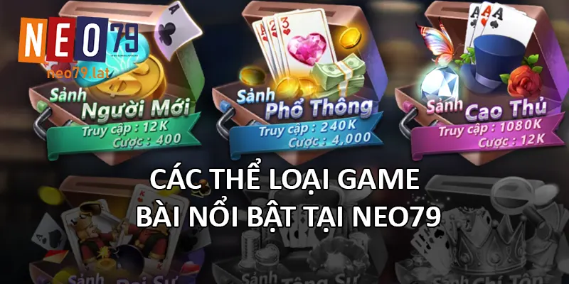 Các thể loại Game Bài nổi bật tại NEO79